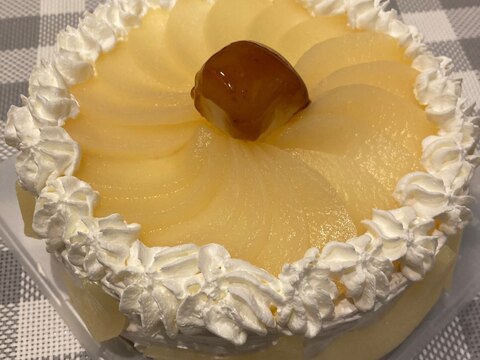 白桃のケーキ